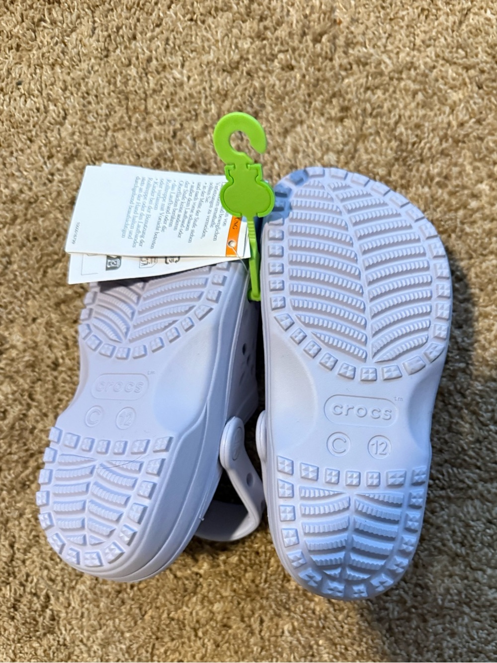 CROCS Kids' Light Lavender Floral-Perforated Clog - Picture 2 of 2